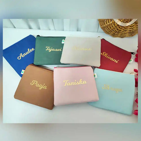 Personalised Bridesmaids Printed Makeup Pouch