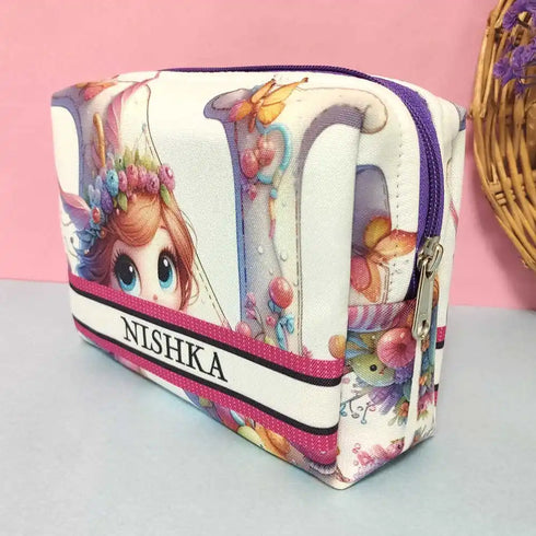 Personalized Floral Printed Box Pouch for Kids