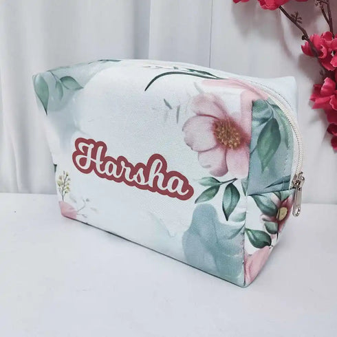 Personalized Floral Printed Women Box Pouch