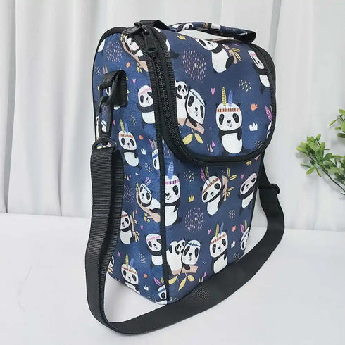Personalised Panda Printed Kids Lunch Bag