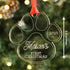 Personalised Paw Acrylic Ornament for Christmas