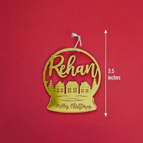 Personalized Round Acrylic Ornament For Christmas