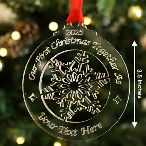 Personalised First Christmas Mr & Mrs Acrylic Ornament