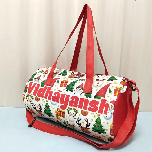 Personalised Christmas Printed Kids Sling Swimming Duffle Bag