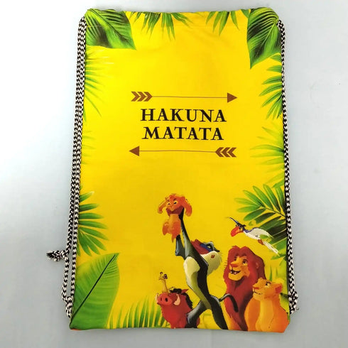 Personalised Cartoon Printed Drawstring Bag for Kids