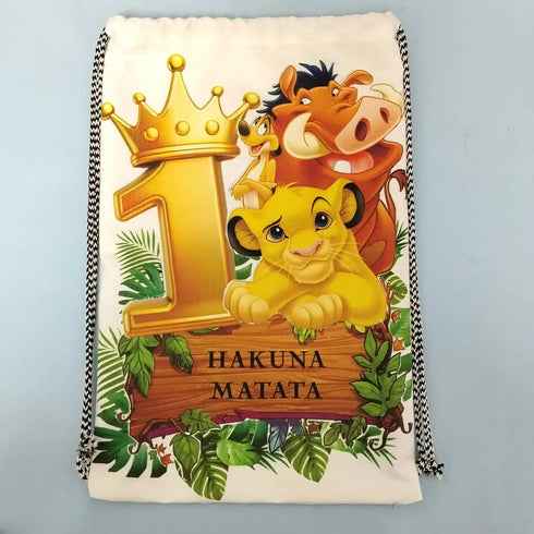 Personalised Cartoon Printed Drawstring Bag for Kids