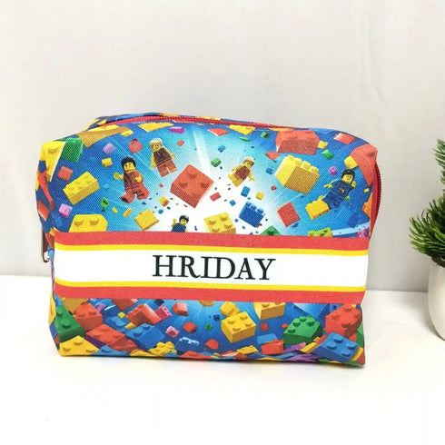 Personalized Cartoon Printed Neck Pillow with Box Pouch Combo for Kids