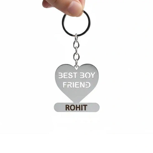 Personalised Metal Best Boy Friend Keychain