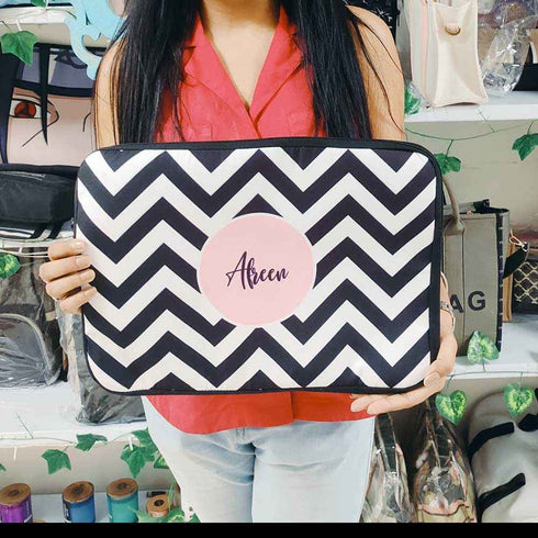 Personalised Geometric Laptop Sleeve/Cover Combo Gift Set
