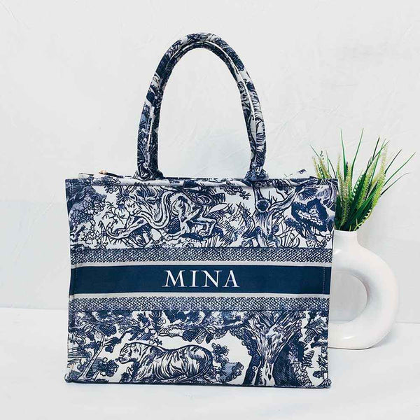 Personalised Animal Printed Box Bag