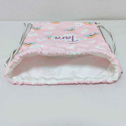 Personalised Rainbows Printed Kids Drawstring Bag