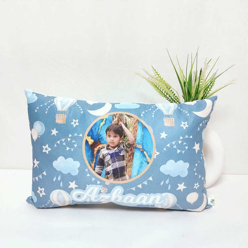 Personalized Air balloon Printed Kids Photo Pillow