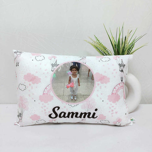 Personalized Clouds Printed Kids Photo Pillow