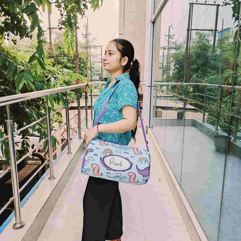 Personalised Animals Printed Kids Sling Duffle Bag