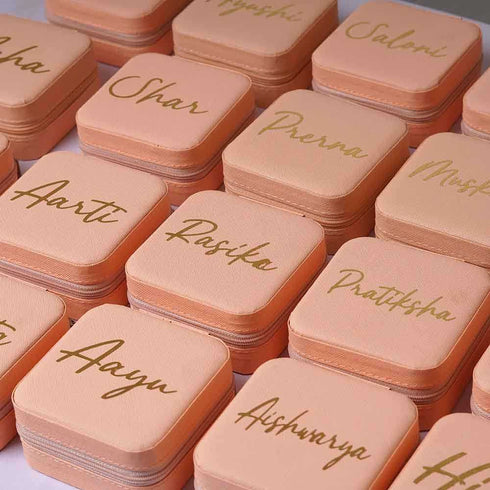 Personalized Organizer Jewellery Box for Women - Peach