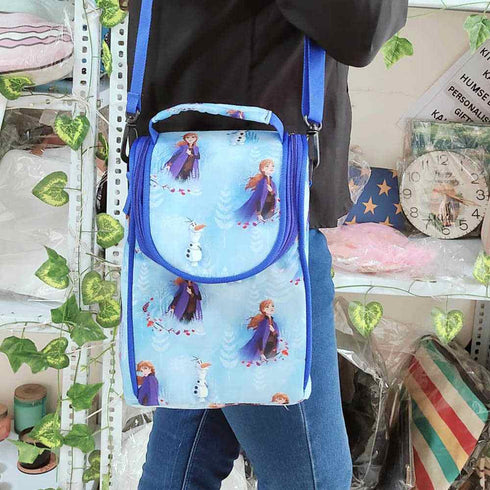 Personalised Snowmen Printed Kids Lunch Bag