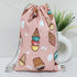 Personalised Ice Cream Printed Kids Drawstring Bag