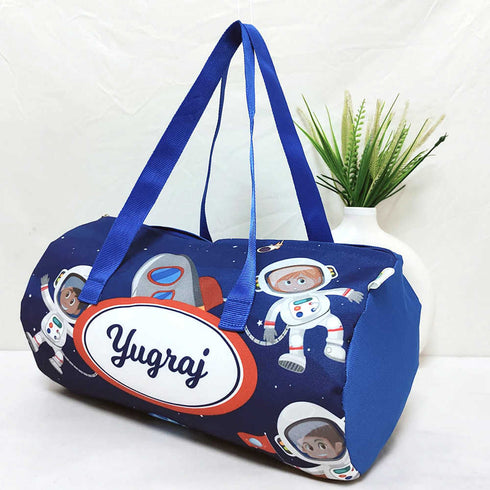 Personalised Space Printed Kids Swimming Duffle Bag