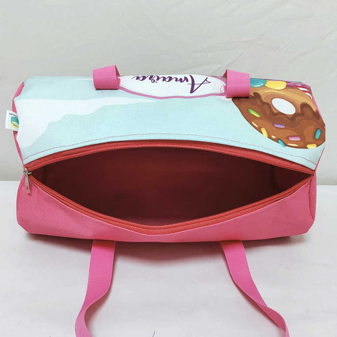 Personalised Donut Printed Kids Swimming Duffle Bag