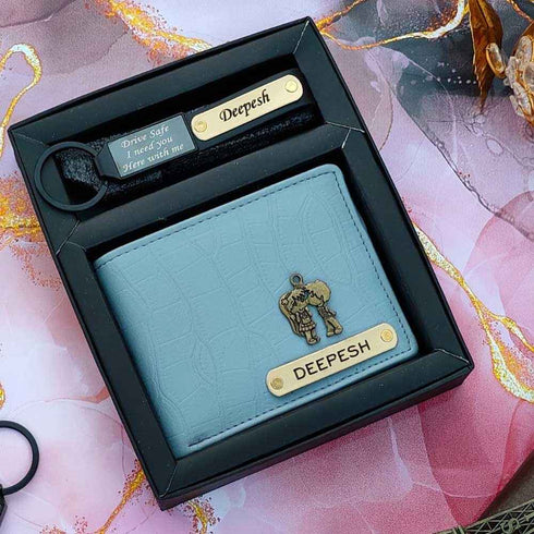 Personalised Men Wallet Combo With Charms