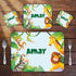 Personalised Cartoon Printed Kids Dinner Mat Set