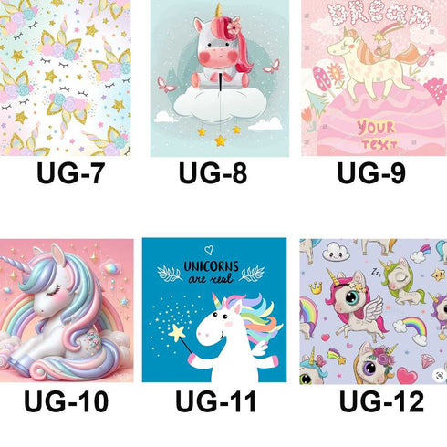 Personalised Unicorn Printed Tray, Mug and Coaster Combo Set