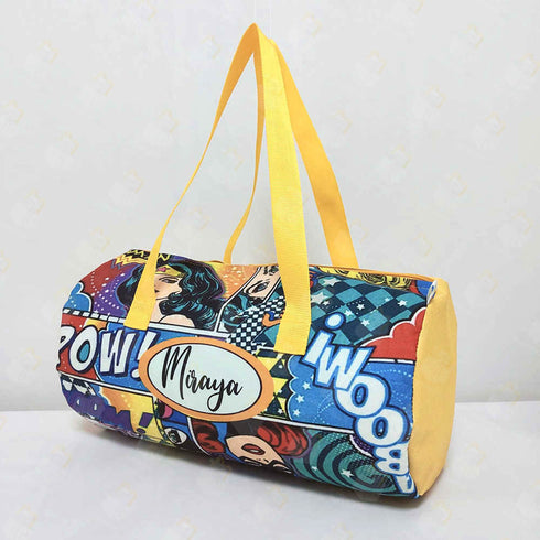 Personalised Cartoon Printed Kids Swimming Duffle Bag