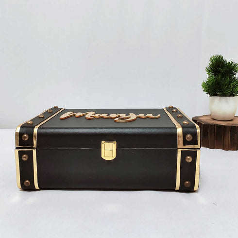 Customized Trunk Box With One Name - Black