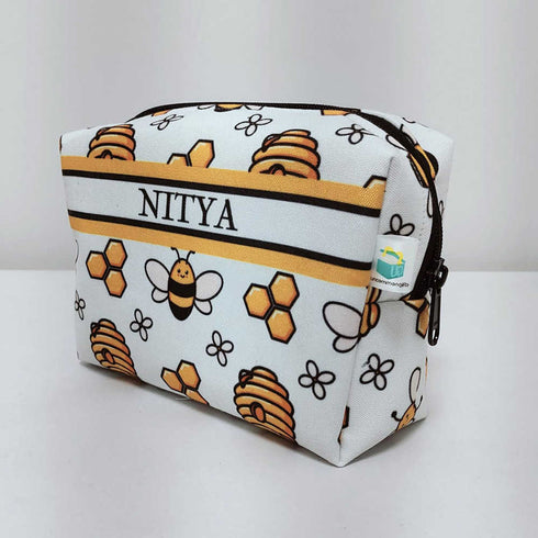 Personalised Honey Bee Printed Kids Box Pouch