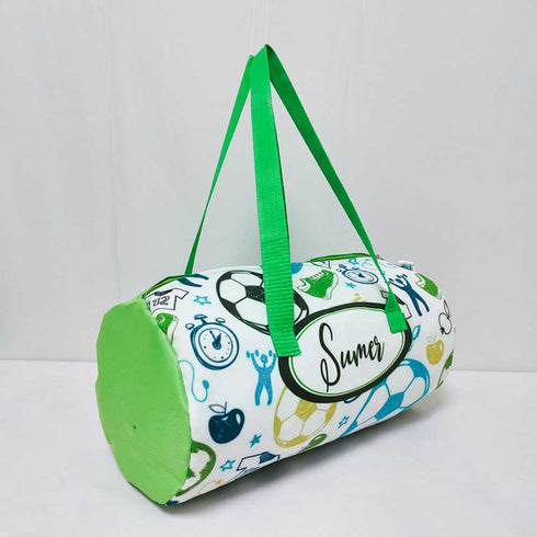 Personalised Football Printed Kids Shoe Bag Combo Gift Set