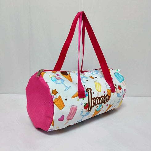 Personalised Ice Cream Printed Kids Swimming Duffle Bag