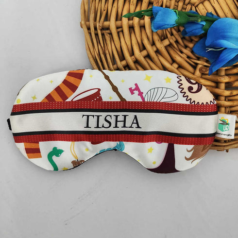Personalised Kids Neck Pillow & Eye Mask Combo Gift Set