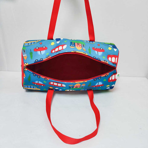 Personalised Kids Car Large Duffle Bag & Box Pouch Combo Gift Set