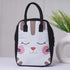 White Cat Printed Canvas Lunch Bag - Uncommongifts.in
