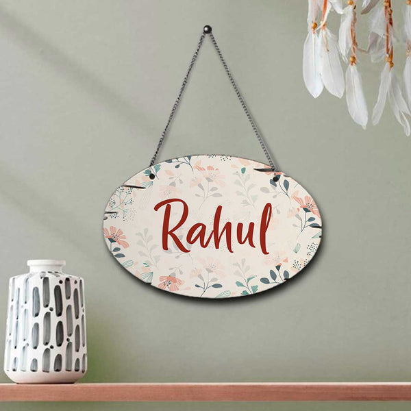 Floral Personalised Wall Hanging - Uncommongifts.in