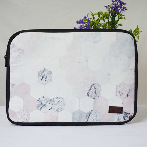 White Printed Laptop Sleeve/Cover 14 inch