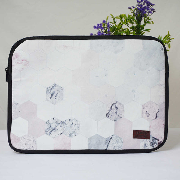 White Printed Laptop Sleeve/Cover 14 inch