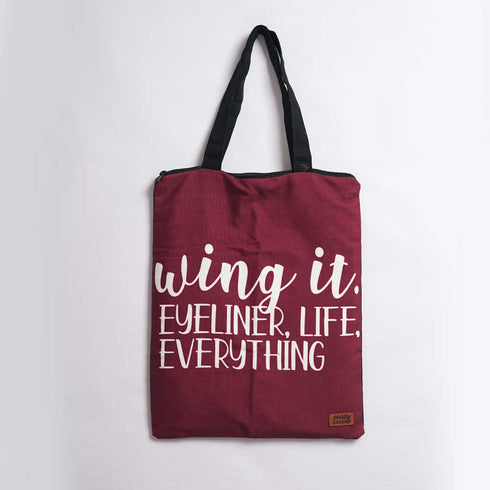 Wing It Printed Tote Bag
