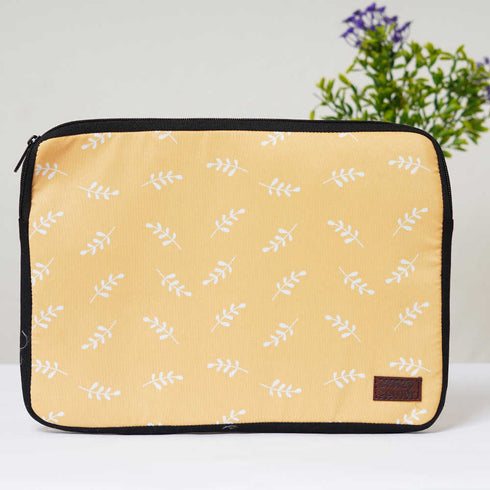 Yellow Designer Printed Laptop Sleeve/Cover 13 inch