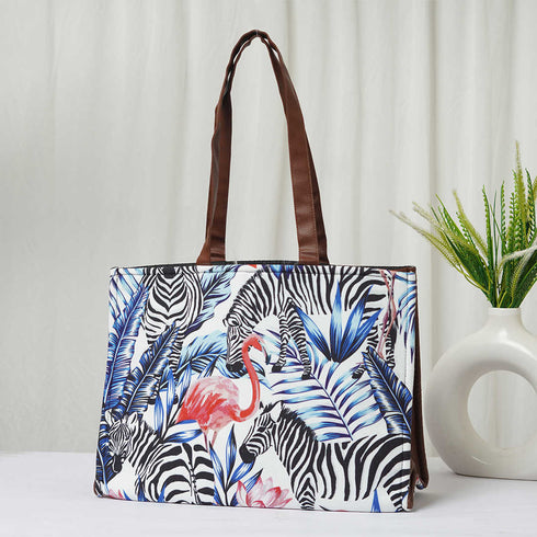 Zebra Printed Handheld Box Bag - Uncommongifts.in