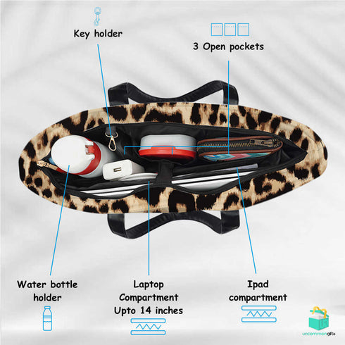 Leopard Print Office Bag - Uncommongifts.in