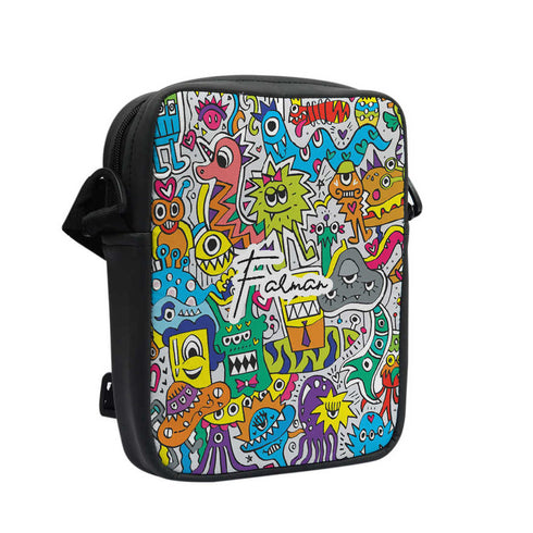 Doodle Print Personalised Men Sling Bag - Uncommongifts.in