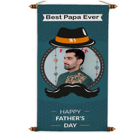 Happy Father's Day Personalised Photo Printed Scroll