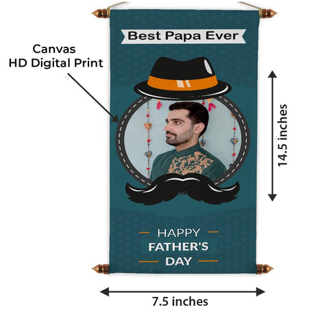 Happy Father's Day Personalised Photo Printed Scroll