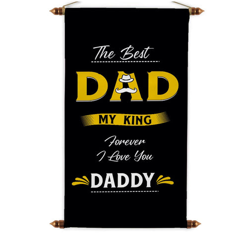 The Best Dad Father's Day Personalised Printed Scroll