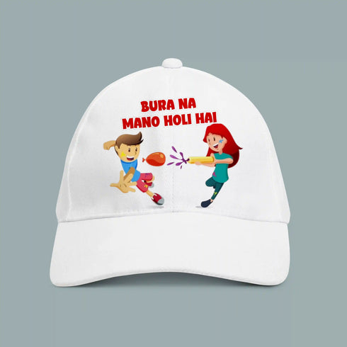 Personalized Holi Printed Kids Cap/Hat