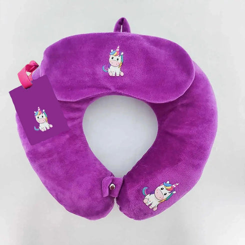 Personalised Cartoon Printed Kids Neck Pillow Combo