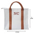 Personalised PU White Woody Handbag