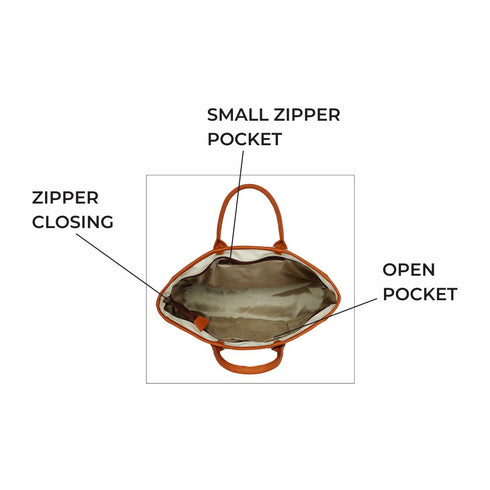 Luna Brown Handle Handbag - Uncommongifts.in