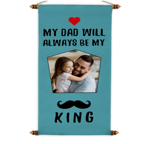 Happy Father's Day Personalised Photo Printed Scroll